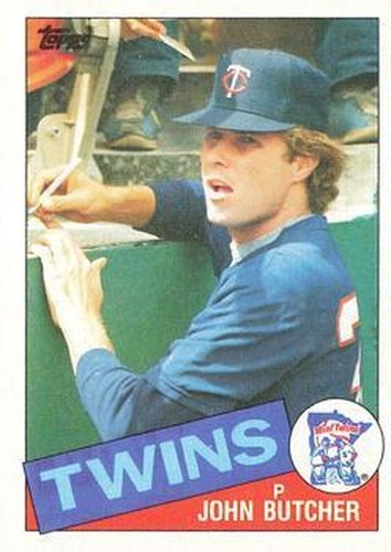 #741 John Butcher - Minnesota Twins - 1985 Topps Baseball