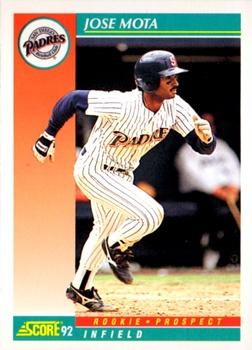#742 Jose Mota - San Diego Padres - 1992 Score Baseball