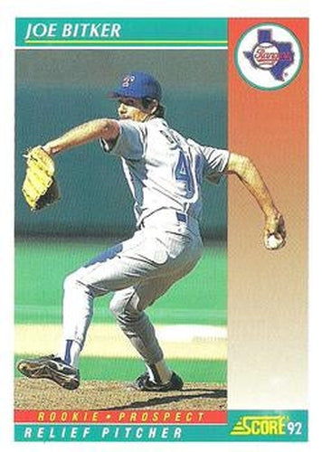 #743 Joe Bitker - Texas Rangers - 1992 Score Baseball