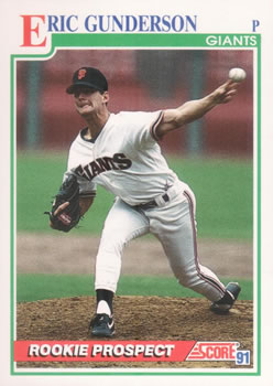 #744 Eric Gunderson - San Francisco Giants - 1991 Score Baseball