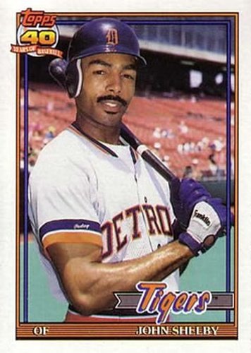 #746 John Shelby - Detroit Tigers - 1991 Topps Baseball