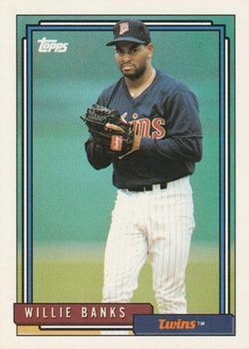 #747 Willie Banks - Minnesota Twins - 1992 Topps Baseball