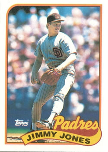 #748 Jimmy Jones - San Diego Padres - 1989 Topps Baseball