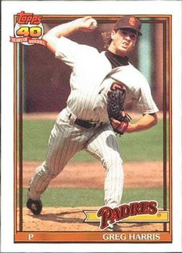 #749 Greg Harris - San Diego Padres - 1991 O-Pee-Chee Baseball