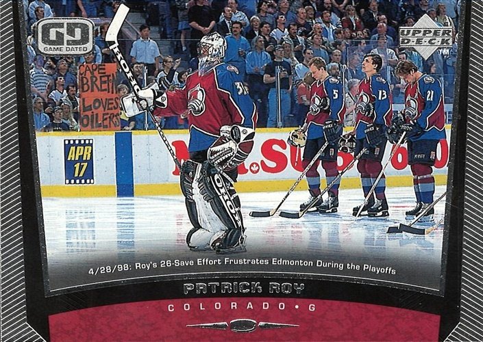 #74 Patrick Roy - Colorado Avalanche - 1998-99 Upper Deck Hockey
