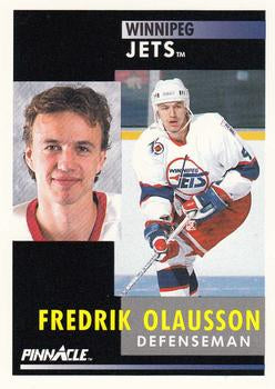 #74 Fredrik Olausson - Winnipeg Jets - 1991-92 Pinnacle Hockey