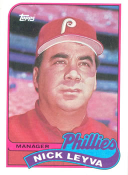 #74 Nick Leyva - Philadelphia Phillies - 1989 Topps Baseball