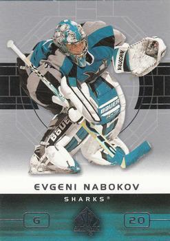 #74 Evgeni Nabokov - San Jose Sharks - 2002-03 SP Authentic Hockey