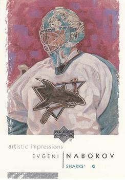 #74 Evgeni Nabokov - San Jose Sharks - 2002-03 UD Artistic Impressions Hockey