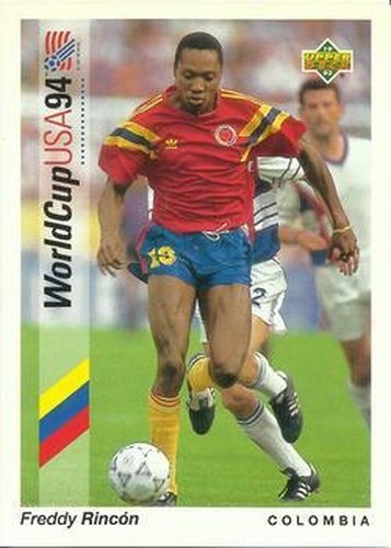#74 Freddy Rincon - Colombia - 1993 Upper Deck World Cup Preview English/Spanish Soccer