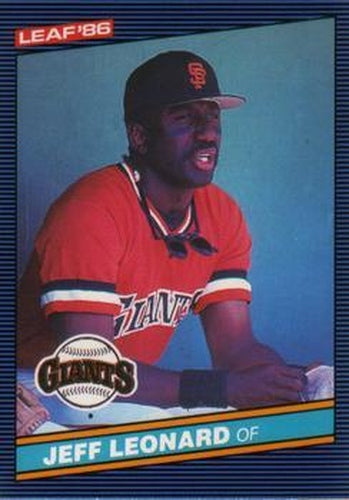 #74 Jeff Leonard - San Francisco Giants - 1986 Leaf Baseball