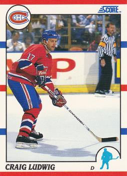 #74 Craig Ludwig - Montreal Canadiens - 1990-91 Score Hottest and Rising Stars Hockey