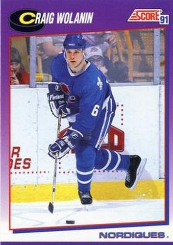 #74 Craig Wolanin - Quebec Nordiques - 1991-92 Score American Hockey