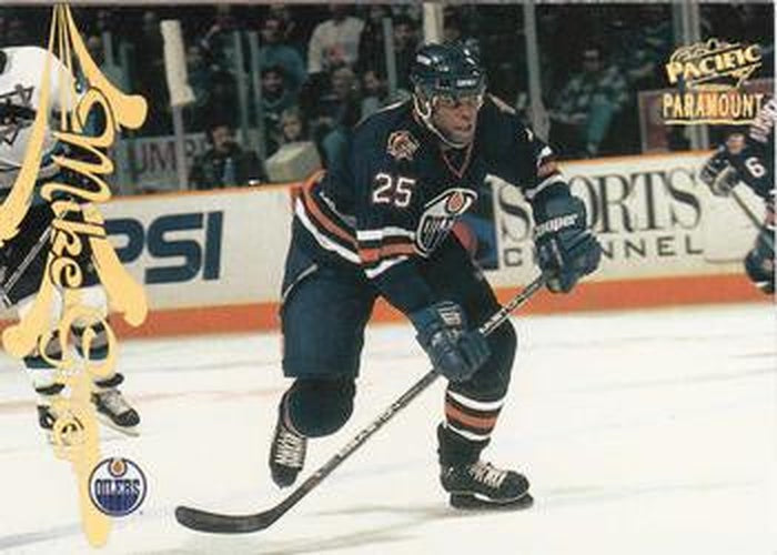 #74 Mike Grier - Edmonton Oilers - 1997-98 Pacific Paramount Hockey