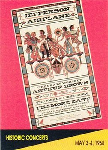 #259 Jefferson Airplane at the Fillmore East - 1991 Pro Set SuperStars MusiCards