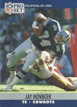 757 Jay Novacek - Dallas Cowboys - 1990 Pro Set Football – Isolated Cards