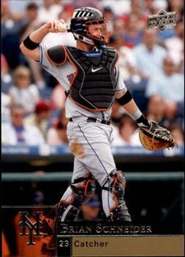 #757 Brian Schneider - New York Mets - 2009 Upper Deck Baseball