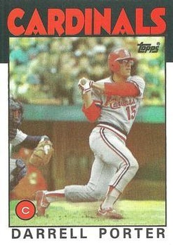 #757 Darrell Porter - St. Louis Cardinals - 1986 Topps Baseball