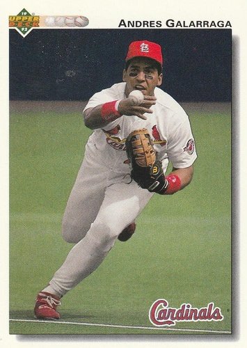 #758 Andres Galarraga - St. Louis Cardinals - 1992 Upper Deck Baseball