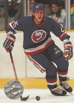 #75 David Volek - New York Islanders - 1991-92 Pro Set Platinum Hockey