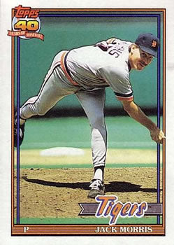 #75 Jack Morris - Detroit Tigers - 1991 Topps Baseball