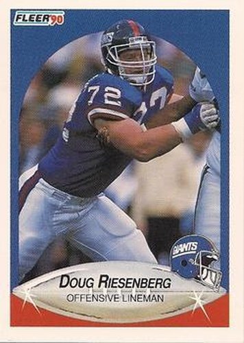 #75 Doug Riesenberg - New York Giants - 1990 Fleer Football
