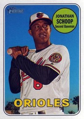 #75 Jonathan Schoop - Baltimore Orioles - 2018 Topps Heritage Baseball
