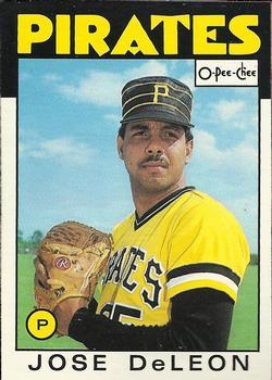 #75 Jose DeLeon - Pittsburgh Pirates - 1986 O-Pee-Chee Baseball