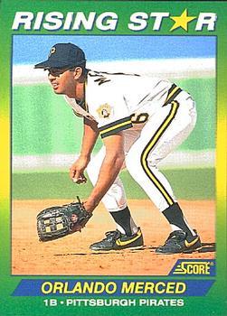 #75 Orlando Merced - Pittsburgh Pirates - 1992 Score 100 Rising Stars Baseball