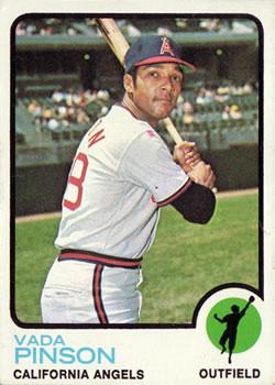 #75 Vada Pinson - California Angels - 1973 Topps Baseball