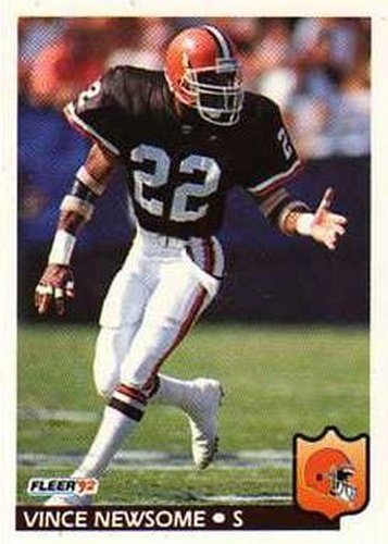 #75 Vince Newsome - Cleveland Browns - 1992 Fleer Football