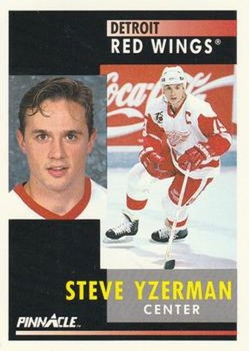 #75 Steve Yzerman - Detroit Red Wings - 1991-92 Pinnacle Hockey