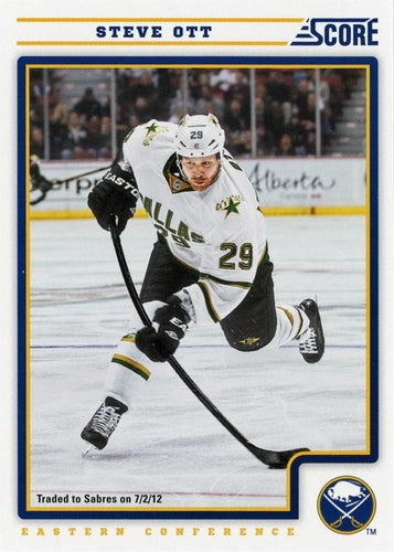 #75 Steve Ott - Buffalo Sabres - 2012-13 Score Hockey