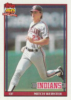 #762 Mitch Webster - Cleveland Indians - 1991 Topps Baseball