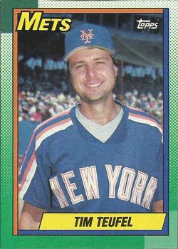 #764 Tim Teufel - New York Mets - 1990 Topps Baseball