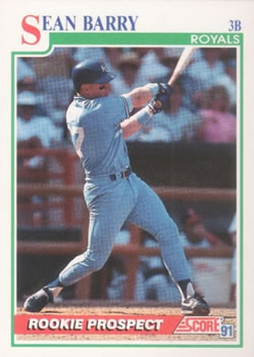 #764 Sean Berry - Kansas City Royals - 1991 Score Baseball