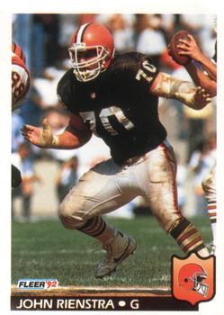 #76 John Rienstra - Cleveland Browns - 1992 Fleer Football