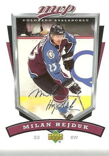 #76 Milan Hejduk - Colorado Avalanche - 2006-07 Upper Deck MVP Hockey