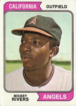 #76 Mickey Rivers - California Angels - 1974 Topps Baseball