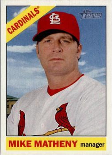 #76 Mike Matheny - St. Louis Cardinals - 2015 Topps Heritage Baseball