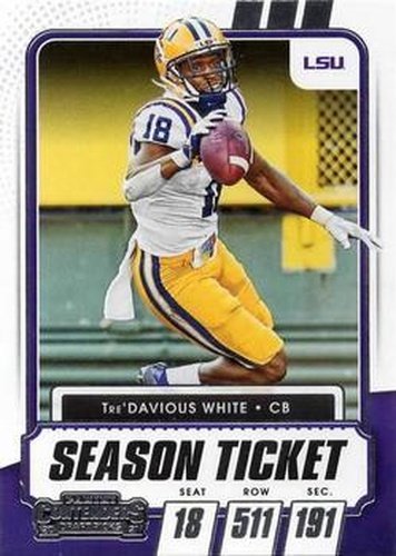 Justin Jefferson 2021 Contenders Draft Picks Season Ticket Card #30 LSU  Tigers