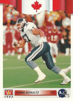 #76 Chris Schultz - Toronto Argonauts - 1992 All World CFL Football