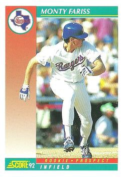 #772 Monty Fariss - Texas Rangers - 1992 Score Baseball