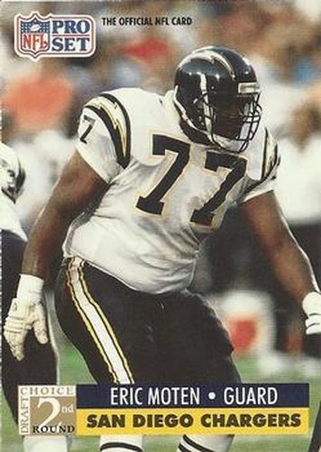 #776 Eric Moten - San Diego Chargers - 1991 Pro Set Football