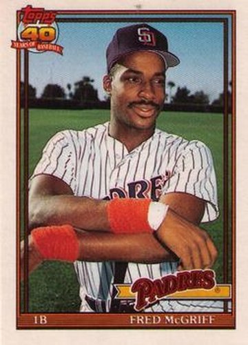 #77T Fred McGriff - San Diego Padres - 1991 Topps Traded Baseball