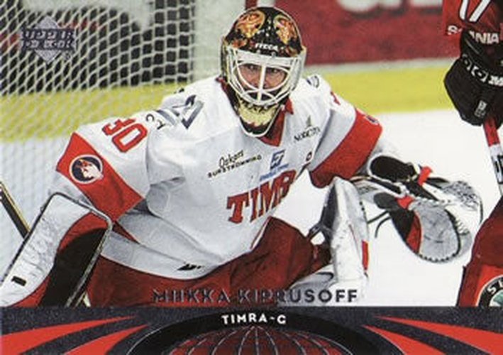 #77 Miikka Kiprusoff - Timra - 2004-05 UD All-World Edition Hockey