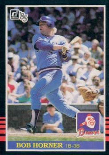 #77 Bob Horner - Atlanta Braves - 1985 Donruss Baseball