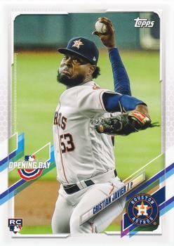 #77 Cristian Javier - Houston Astros - 2021 Topps Opening Day Baseball