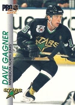 #77 Dave Gagner - Minnesota North Stars - 1992-93 Pro Set Hockey