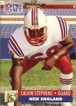 #785 Calvin Stephens - New England Patriots - 1991 Pro Set Football